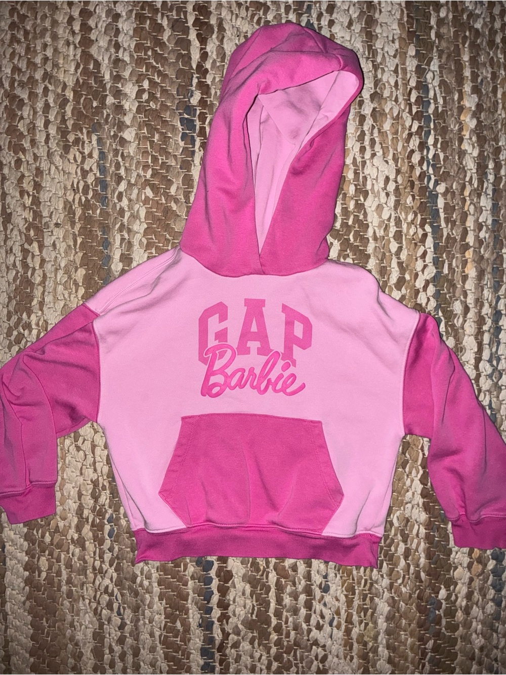GAP Barbie Pink Colorblock Hoodie - Light & Hot Pink